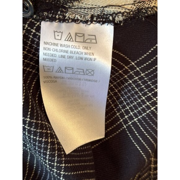 Susan Graver Women’s XLP Beige Mixed Plaid Tunic Top Pockets Preppy Quiet Luxury - Picture 7 of 10